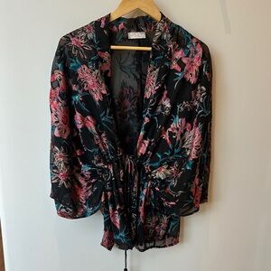 Floral Sheer Kimono Cardigan